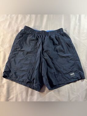 Speedo Shorts Mens Size Medium Drawstring Blue Vintage Swim Run Beach